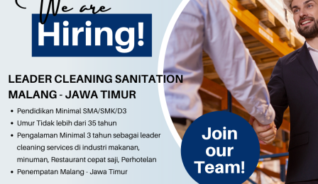 Lowongan Leader Cleaning Sanitation Di Malang